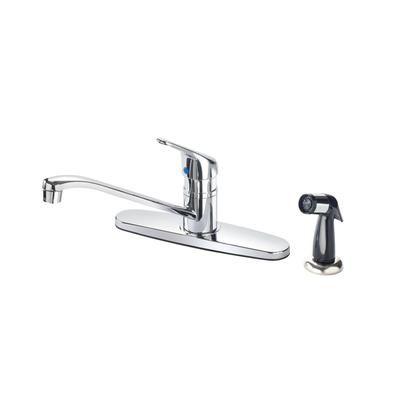 Krowne 16-350L Deck Mount Faucet - Swing Spout, Lever Handle, Spray Nozzle, Chrome