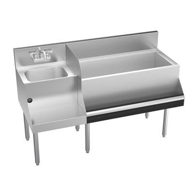Krowne KR24-W54R-10 54" Royal 1800 Series Cocktail Station w/ 110 lb Ice Bin, Stainless Steel