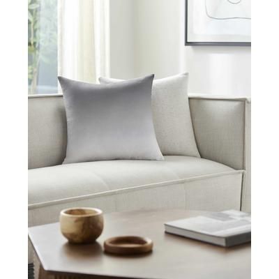Rohit 20" Square Modern Charcoal/Lavender Throw Pillow - Boutique Rugs