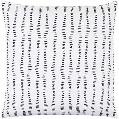 Kurou 20" Square Cottage Off White/Ink Throw Pillow - Boutique Rugs