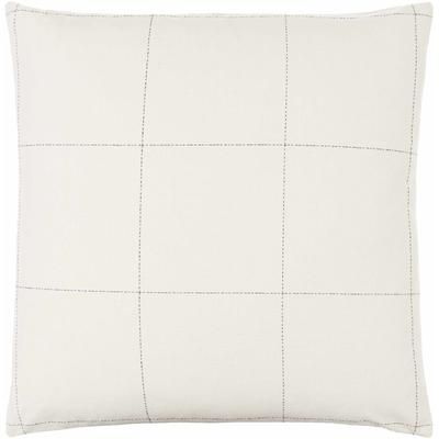Iniko 22" Square Cottage Cotton Off White Throw Pillow - Boutique Rugs