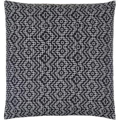 Maeko 18" Square Onyx/Light Silver/Medium Gray/Slate Blue Throw Pillow - Boutique Rugs