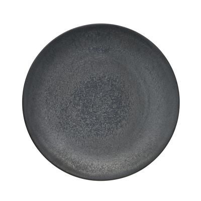 Libbey 109704 11" Round Ignea Coupe Plate - Porcelain, Dark Matte, Stoneware, Black, Case of 12