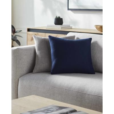 Meabh 18" Square Modern Wool Ink Blue/Teal Throw Pillow - Boutique Rugs