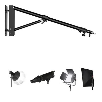 53.9 inch /137cm Wall Mount Boom Arm for Photography Studio Video Strobe Lights Max Length