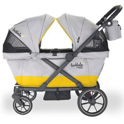 Larktale Caravan Coupe (2 Seater) Stroller Wagon - Gray / Yellow