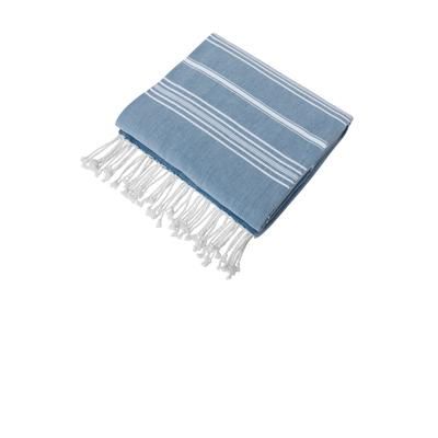 Port Authority BP90 Cali Throw in Aegean Blue/White size OSFA | Cotton