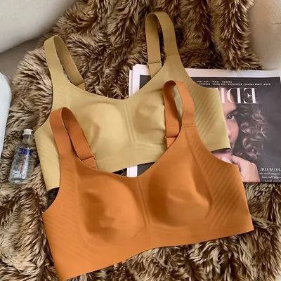 Gros seins montrant petits sous-vêtements femmes été Ultra-mince sans couture oreilles de lapin grande taille soutien-gorge de réduction de sein
