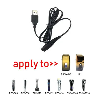 Professional Hair Clipper USB Charger Charging Cable Power Cord for Hatteker RSCW-767 Kulilang R11 Etc. Barber Accessories