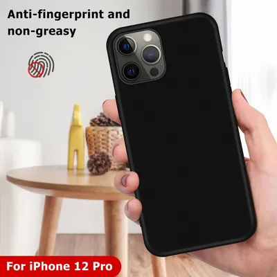 Black Matte TPU Case for Apple iPhone 13 14 15 Pro Max Case Soft Silicone Cover for iphone 13pro 13mini 12 11 Pro XS Max XR Case