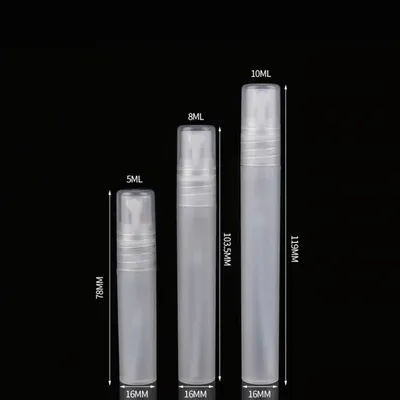 Wholesale 5ml 8ml 10ml Frosted Plastic Perfume Pen Atomizers Clasp Plastic Spray Perfume Bottle Refillable Oil Bottles Atomizer