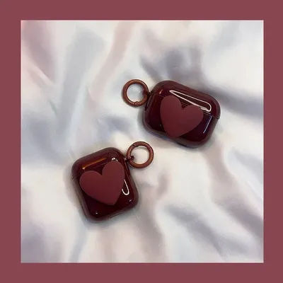 Cute 3D Heart Earphone Case For AirPods 1 2 Pro 2nd Case Soft Silicone For Air pods 4 3 Bluetooth Earphone Charging Boxs Keyring