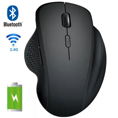 Mouse Wireless Mouse Bluetooth ricaricabile Mouse per Computer Wireless Gamer 6 pulsanti Mouse