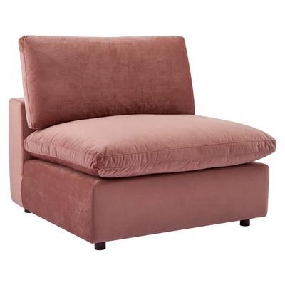 Commix Down Filled Overstuffed Performance Velvet Armless Chair - East End Imports EEI-4367-DUS