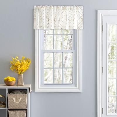 Deco Tailored Valance by Ellis Curtains in Gold