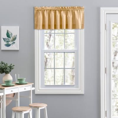 Lisa Solidtextured Tailored Valance by Ellis Curtains in Butter