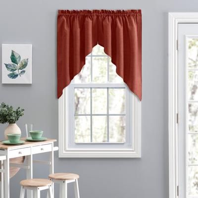 Lisa Solidtextured Tailored Swag by Ellis Curtains in Red