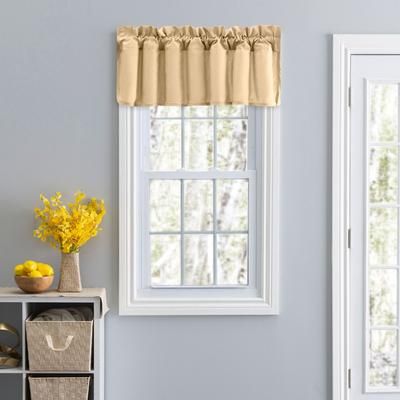 Stacey Curtain Color Lined Swag Set Filler Valance by Ellis Curtains in Almond