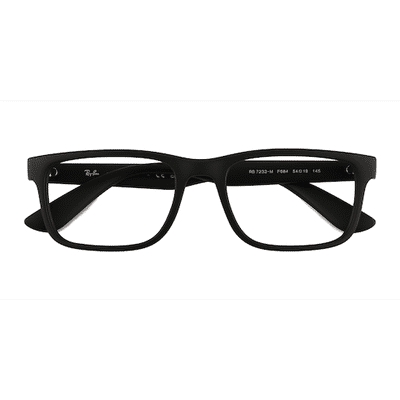 Unisex s rectangle Matte Black Plastic Prescription eyeglasses - Eyebuydirect s Ray-Ban RB7232M