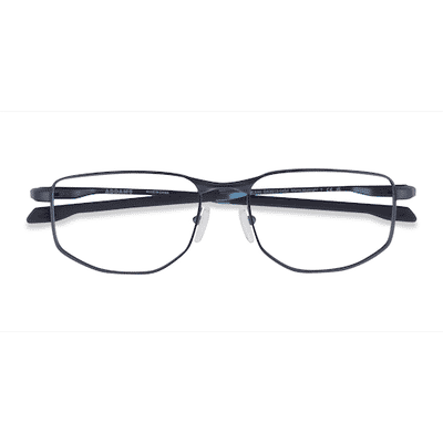 Unisex s rectangle Matte Dark Blue Metal Prescription eyeglasses - Eyebuydirect s Oakley Addams