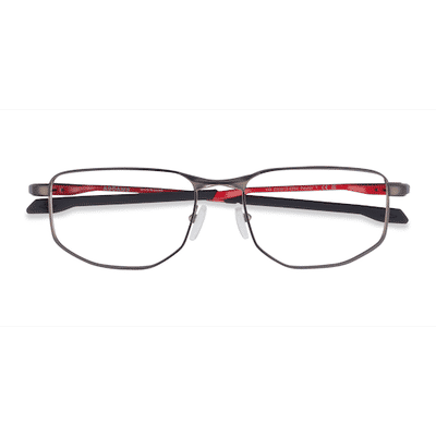 Unisex s rectangle Brown Gunmetal Metal Prescription eyeglasses - Eyebuydirect s Oakley Addams