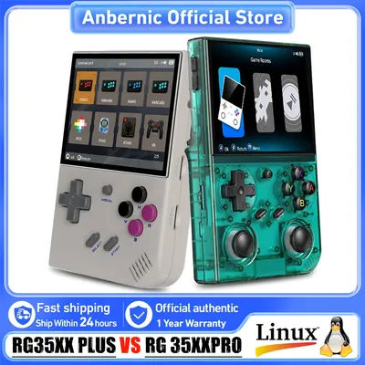 ANBERNIC 64 Bit RG 35XXPRO RG35XX PLUS Retro Handheld Game Player Built-in 64G TF 5K+ Classic Game HD TV Out 3.5 Inch IPS Screen