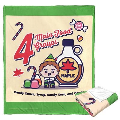 Wb Elf 4 Main Food Groups Cartoon Silk Touch Throw Blanket by The Northwest in O