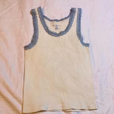 Brandy Melville Tops | Brandy Melville!!! Really Good Quality Only Been Worn 1 Time! | Color: Blue/Silver | Size: S