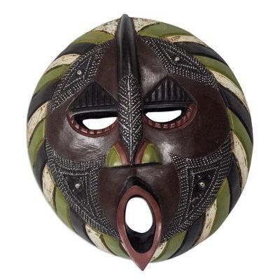 Ewe wood mask, 'Harvest Increase' - African Hand Carved Wood Mask