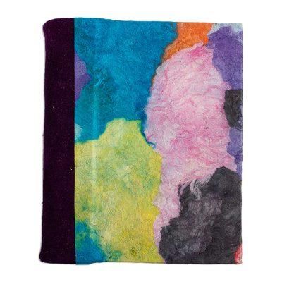 Color Ways,'Colorful Amate Paper and Suede Small Journal'