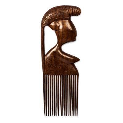Listen,'Hand Carved Mahogany Wood Wall Art'