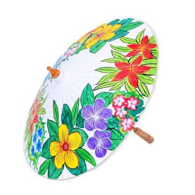 Pure Flora,'Hand Crafted Cotton and Bamboo Parasol'
