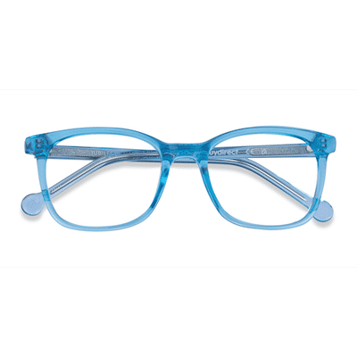 Unisex s square Clear Blue Plastic Prescription eyeglasses - Eyebuydirect s Jubilee