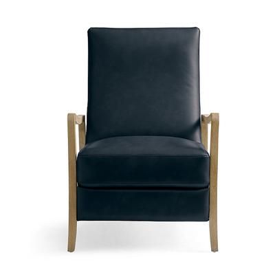 Cambridge Recliner - Leather, Navy - Grandin Road