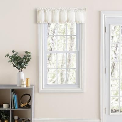 Classic Narrow Ruffled Valance by Ellis Curtains in Natural