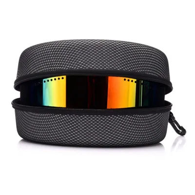 Custodia protettiva portatile per occhiali da sci in Eva Custodia per occhiali da snowboard Custodia rigida con cerniera (senza occhiali)