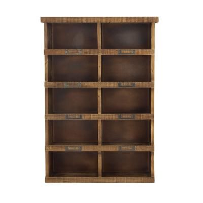 Brown Wood Rustic Wall Shelf Wall Shelf by Quinn Living in Brown