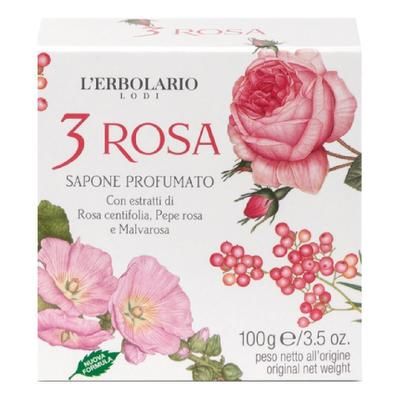 L'Erbolario 3 Rosa Sapone Profumato 100 g