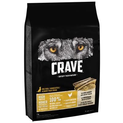 2x7kg Chicken Bone Marrow Ancient Grains Adult Crave Dry Dog Food