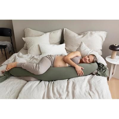 bbhugme Pregnancy Pillow - Dusty Olive / Black
