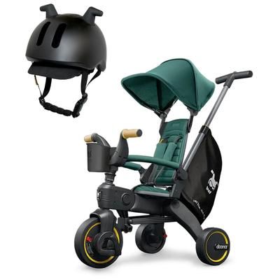 Doona Liki Trike S5 + Liki Helmet Bundle - Racing Green / Black