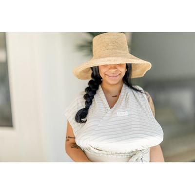 Lolo Baby Breastfeeding Sling Support - White & Grey Stripe