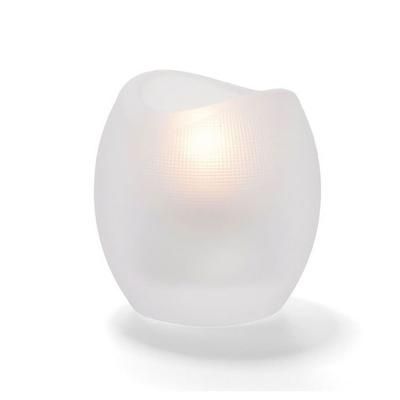 Hollowick 6701SC Pixel Tealight Holder w/ Mesh Texture, 3 x 2 7/8", Satin Crystal, White