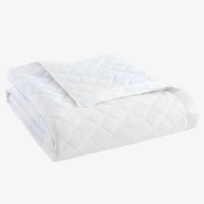 Micro Flannel® Quilted Blanket by Shavel Home Products in White (Size TWIN)