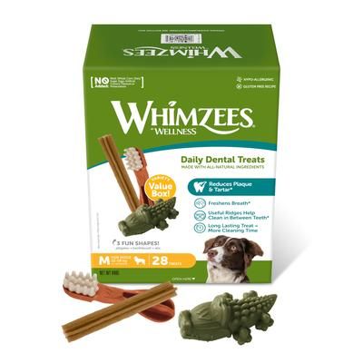 2x28 Size M Mixbox Whimzees by Wellness Dental Dog Snacks