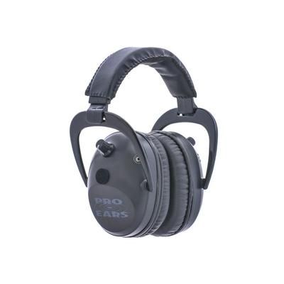 Pro Ears Pro Tac Plus Gold Low Profile NRR 26 Over The Head Earmuffs w/ Lithium Batteries Black GS-PT300-L Black