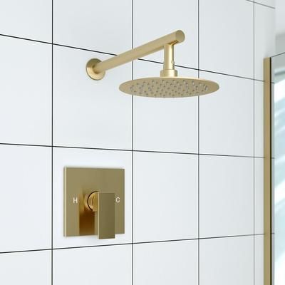 Randolph Morris Tranquil Rainfall Shower Set with Round Shower Head and Square Valve RMAS-SSQ-RH-BB