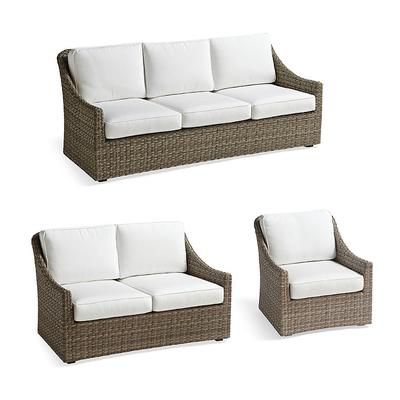 Set of 2 Ashby Seating Replacement Cushions - Center Chair - Retired, Standard, Seasalt - Frontgate