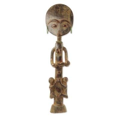 Wood fertility doll, 'Beautiful Ashanti Mother'