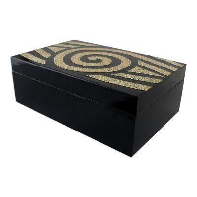 Mosaic Eye,'Eye Motif Wood Mosaic Decorative Box from Thailand'